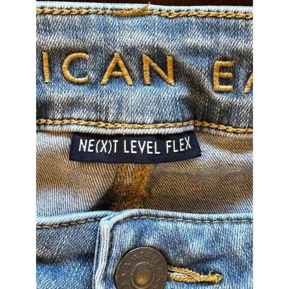 American‎ Eagle Mens Blue Light Wash Next Level Flex 5 Pocket Jeans Size 30 x 34 - Picture 8 of 10